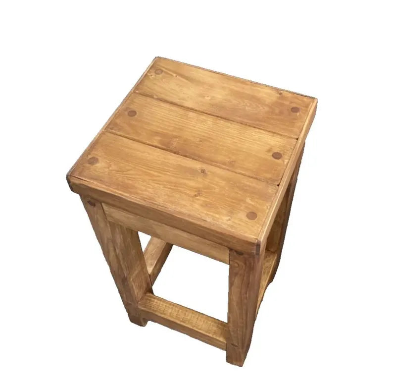 Rustic Solid Wood Side Table, Chunky Coffee Table, Handmade Oak End Table, Farmhouse Lamp Stand β Skywidz